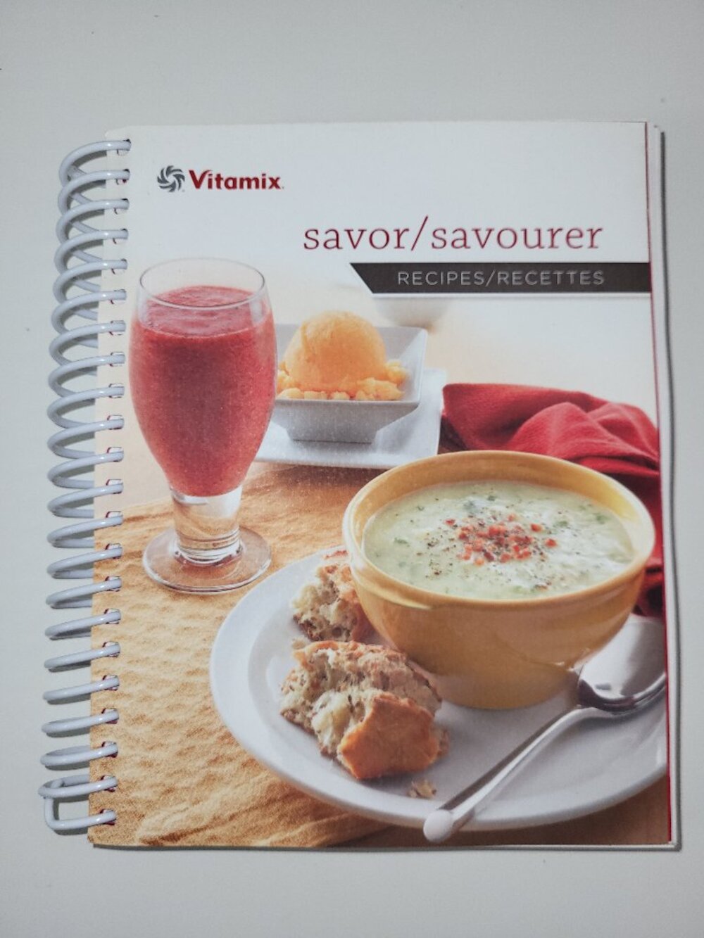 Official Vitamix "Savor / Savourer" Recipe Cookbook | Spiral-Bound Blender Guide